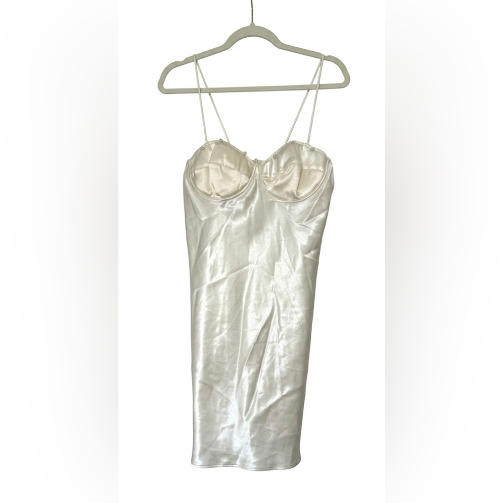 Vintage Josie by Natori Satin Bustier Dress Luxe Satin Vintage Y2K